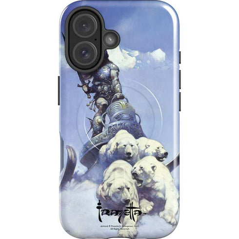Sliver Warrior by Frazetta iPhone 16 Plus Magsafe Impact Case